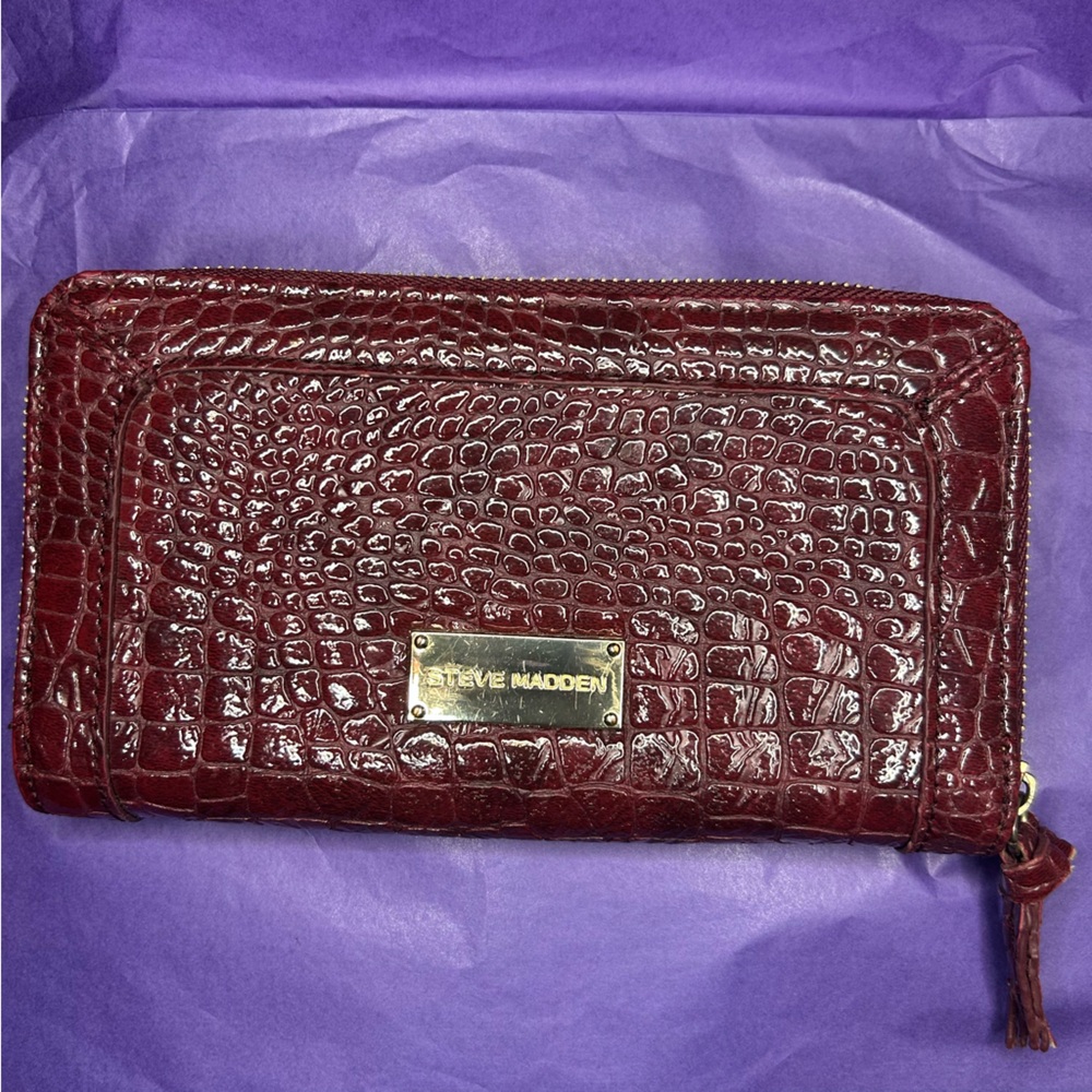 Steve Madden Faux Croc Wallet
